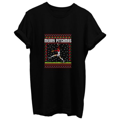 Softball Pitcher Ugly Christmas T Shirt