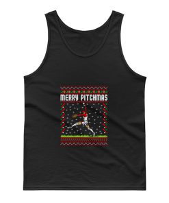 Softball Pitcher Ugly Christmas Tank Top