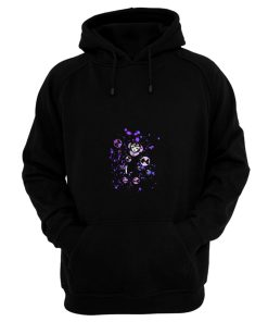 Space Cat Astronaut Cat With Purple Nebula And Purple Bubbles Hoodie