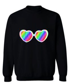 Spiral Hypnotize Heart Sunglasses Sweatshirt