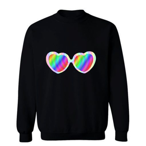 Spiral Hypnotize Heart Sunglasses Sweatshirt