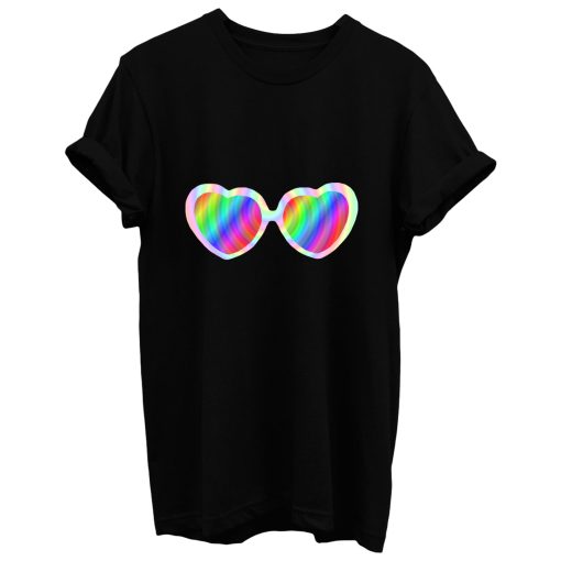 Spiral Hypnotize Heart Sunglasses T Shirt