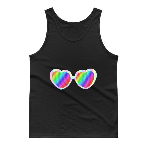 Spiral Hypnotize Heart Sunglasses Tank Top