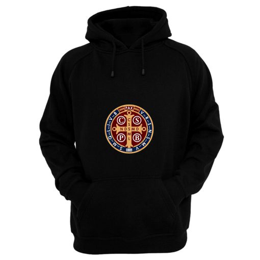 Spiritual Religious Christian Catholic St Benedict Hoodie