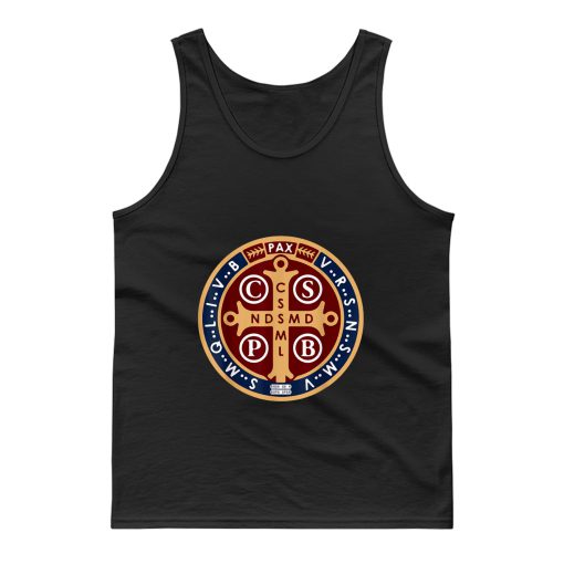 Spiritual Religious Christian Catholic St Benedict Tank Top