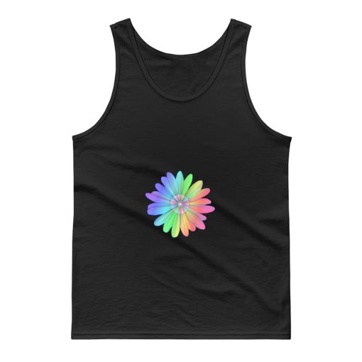 Supernova Rainbow Flower Tank Top