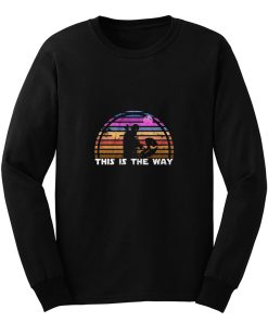 Tatooine Sunset Vintage Abstract Design Long Sleeve