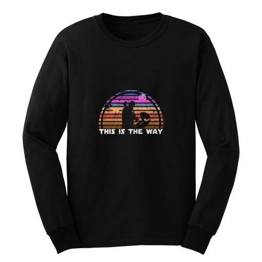 Tatooine Sunset Vintage Abstract Design Long Sleeve