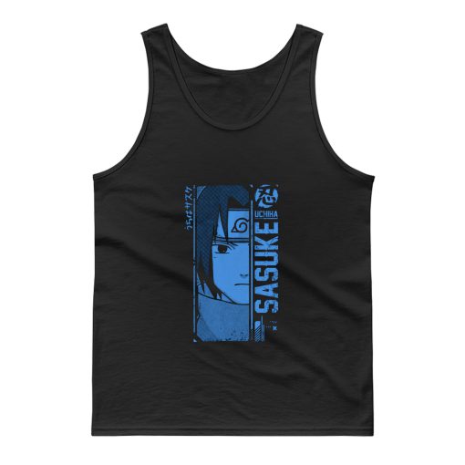 Uchiha Sasuke Blue Tank Top