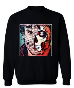 Will Graham Comic Style Puzzle Skull Sweatshirt