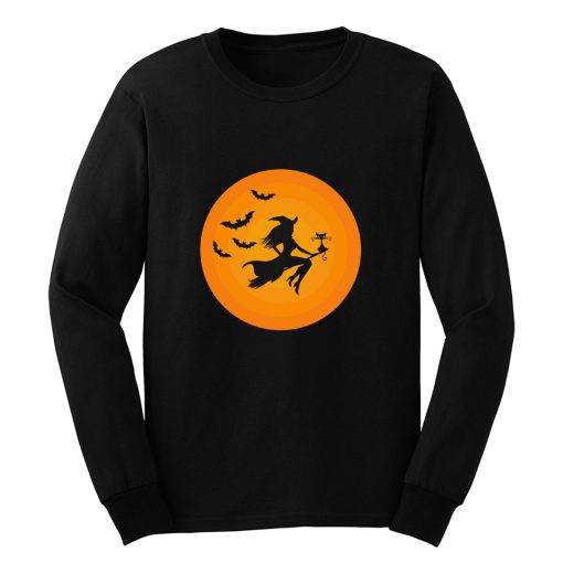 Witch On Broomstick Long Sleeve