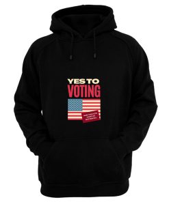 Yes To Voting Retro Vintage Vote Us Flag Hoodie