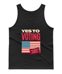 Yes To Voting Retro Vintage Vote Us Flag Tank Top