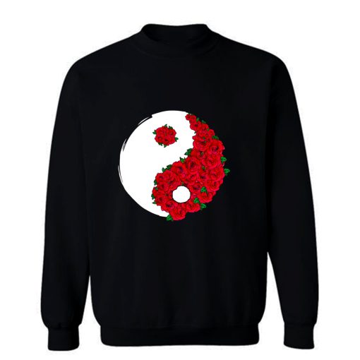 Yin And Yang Roses Sweatshirt
