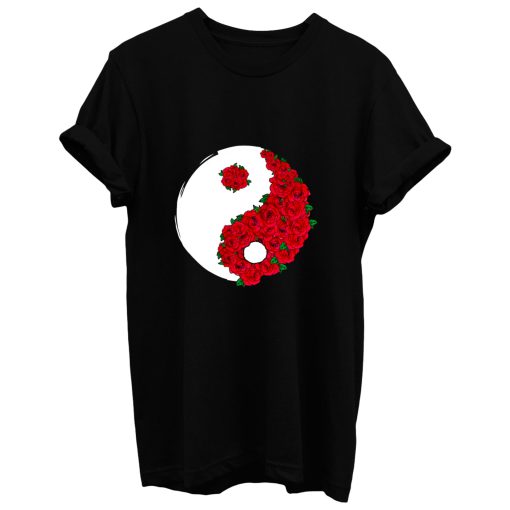 Yin And Yang Roses T Shirt