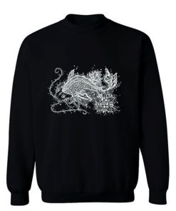 Zen Koi Tattoo White Sweatshirt