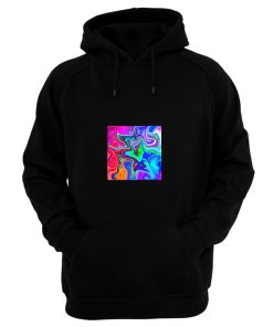 Abstract Colorful Marble Pattern Hoodie