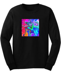 Abstract Colorful Marble Pattern Long Sleeve