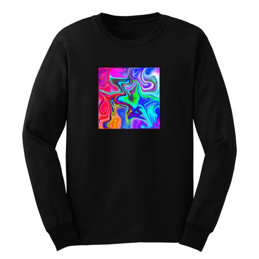 Abstract Colorful Marble Pattern Long Sleeve