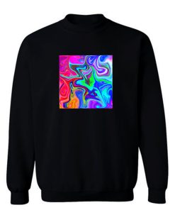 Abstract Colorful Marble Pattern Sweatshirt