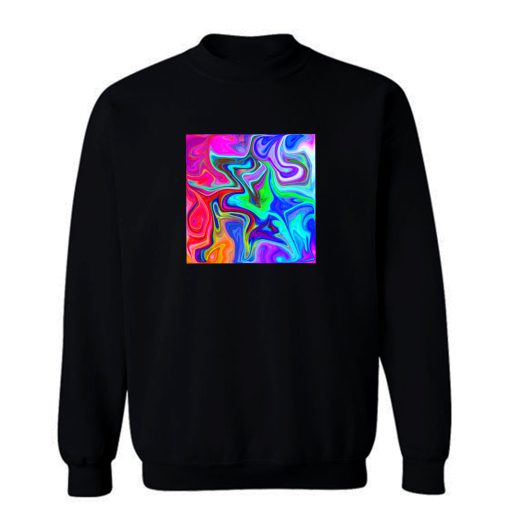 Abstract Colorful Marble Pattern Sweatshirt