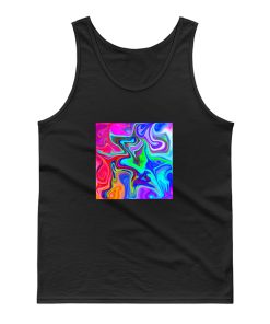 Abstract Colorful Marble Pattern Tank Top