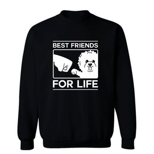 Best Friends For Life Bichon Frise Dog Owner Christmas Sweatshirt