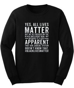 Black All Lives Matter Long Sleeve