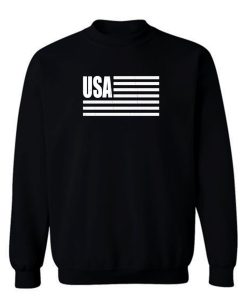 Black And White American Flag Sweatshirt