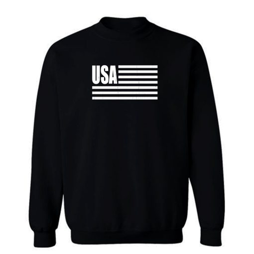 Black And White American Flag Sweatshirt