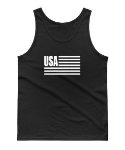 Black And White American Flag Tank Top