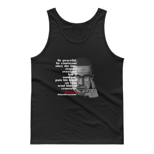 Black Lives Matter Malcolmx Tank Top