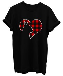 Boston Bostie Terrier Dog Christmas Buffalo Plaid T Shirt