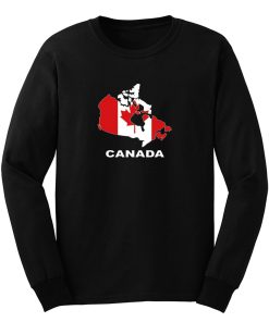 Canada Country Map Color Long Sleeve