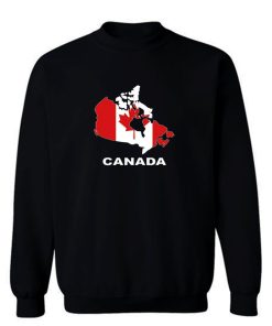 Canada Country Map Color Sweatshirt