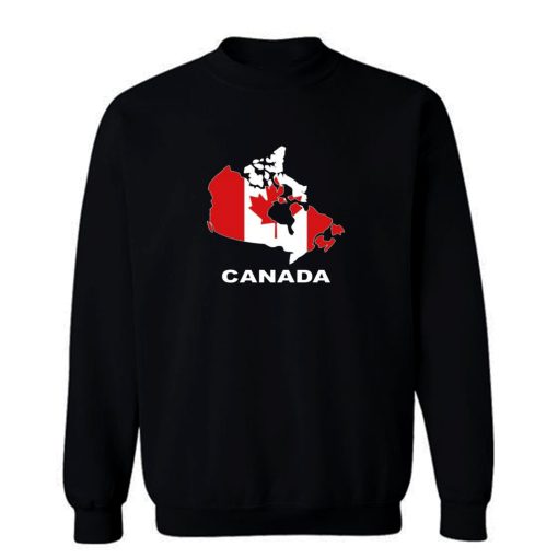 Canada Country Map Color Sweatshirt