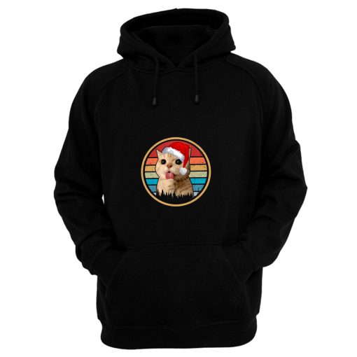 Cat Christmas Vintage Hoodie