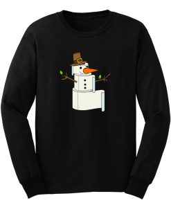 Christmas Snowman Panic Buying Toilet Paper Shortage Long Sleeve