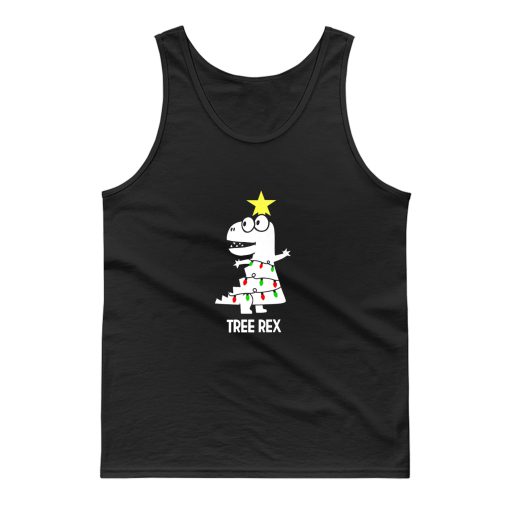 Cute Dinosaur Christmas Tree Merry Christmas Tank Top