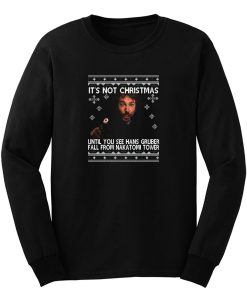 Die Hard Hans Gruber Nakatomi Tower Christmas Knit Pattern Long Sleeve