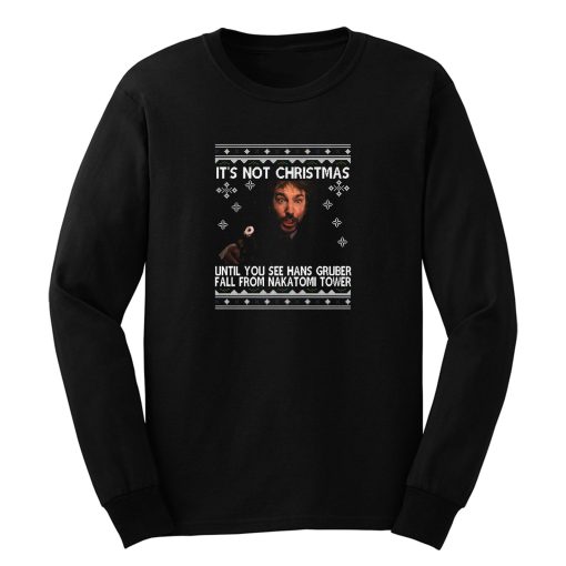 Die Hard Hans Gruber Nakatomi Tower Christmas Knit Pattern Long Sleeve