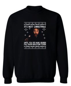 Die Hard Hans Gruber Nakatomi Tower Christmas Knit Pattern Sweatshirt