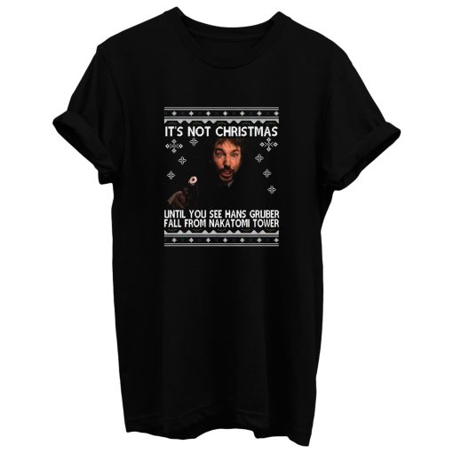 Die Hard Hans Gruber Nakatomi Tower Christmas Knit Pattern T Shirt