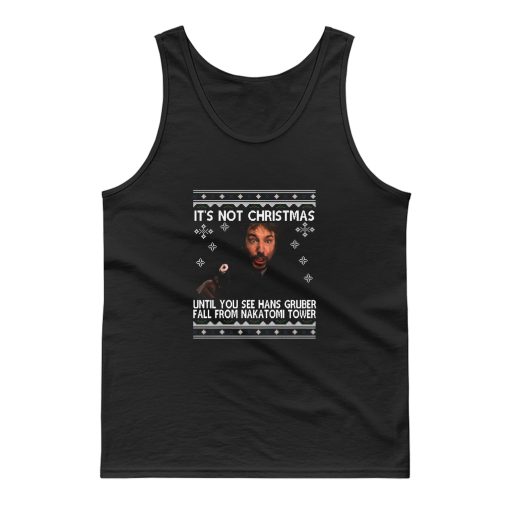 Die Hard Hans Gruber Nakatomi Tower Christmas Knit Pattern Tank Top