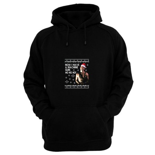 Die Hard Ho Ho Ho Machine Gun Christmas Knit Hoodie