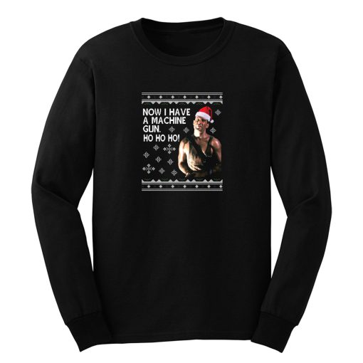 Die Hard Ho Ho Ho Machine Gun Christmas Knit Long Sleeve