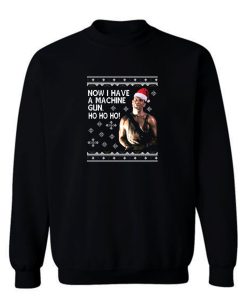 Die Hard Ho Ho Ho Machine Gun Christmas Knit Sweatshirt