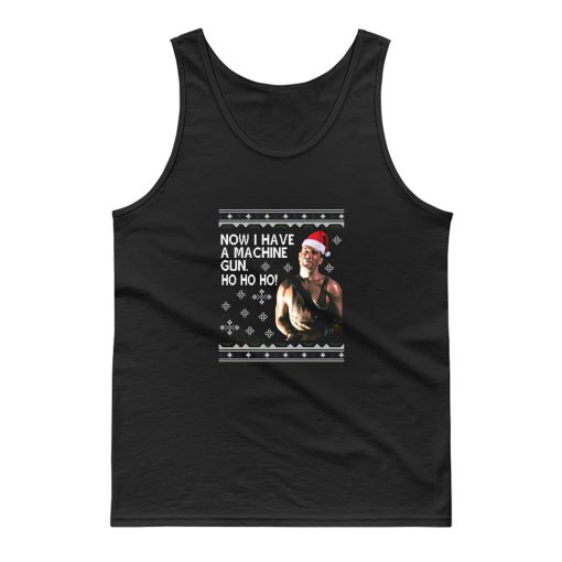 Die Hard Ho Ho Ho Machine Gun Christmas Knit Tank Top