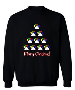 Dog Paw Christmas Sweatshirt