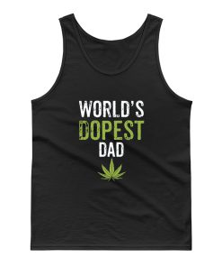 Father Dad Marijuana Weed Cannabis Leaf Fathers Day Tank Top